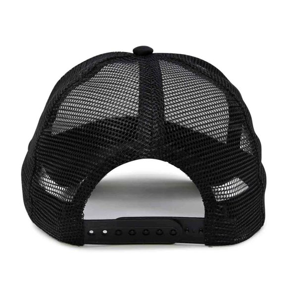 🆕Anime Eyes Foam Trucker Hat Mesh Snapback Cap Black/White - Picture 2 of 2